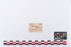 Etikett zu Bronzemehrkopfnadel (NHMW-PRAE-003416)